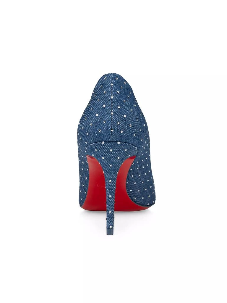 Christian Louboutin Kate Plum Strass 85MM Denim Pumps 3