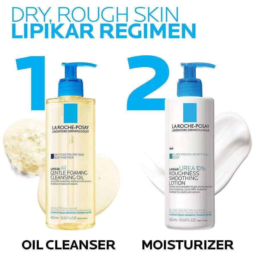 La Roche-Posay Lipikar Urea 10% Smoothing Body Lotion for Dry Skin with Shea Butter 2