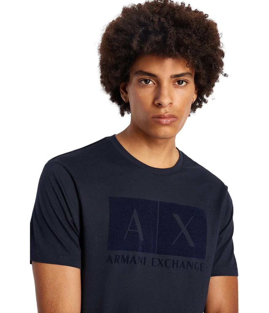 Armani Exchange Textured Silk Screen Box Logo Tee 3