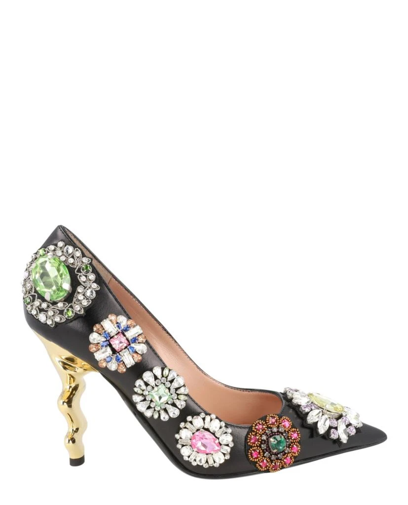 Moschino Bejeweled Scuplted-Heel Pumps 1