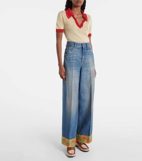 Valentino High-rise wide-leg jeans 7