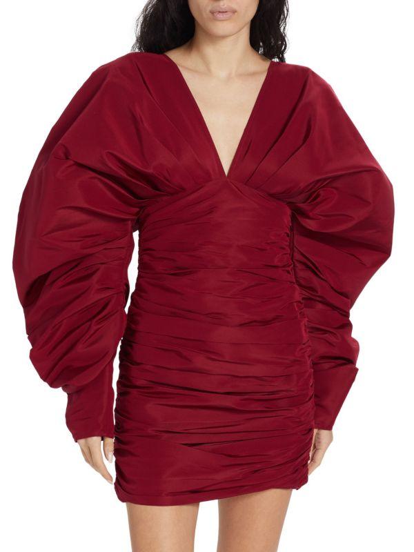 Aliétte Ruched Silk Mini Dress