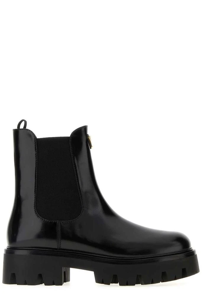 Prada Prada Logo Plaque Slip-On Chelsea Boots 1