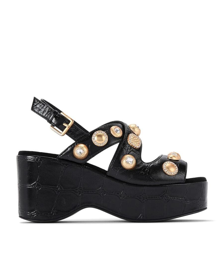 Kurt Geiger Leather Kensington Wedge Sandal 1