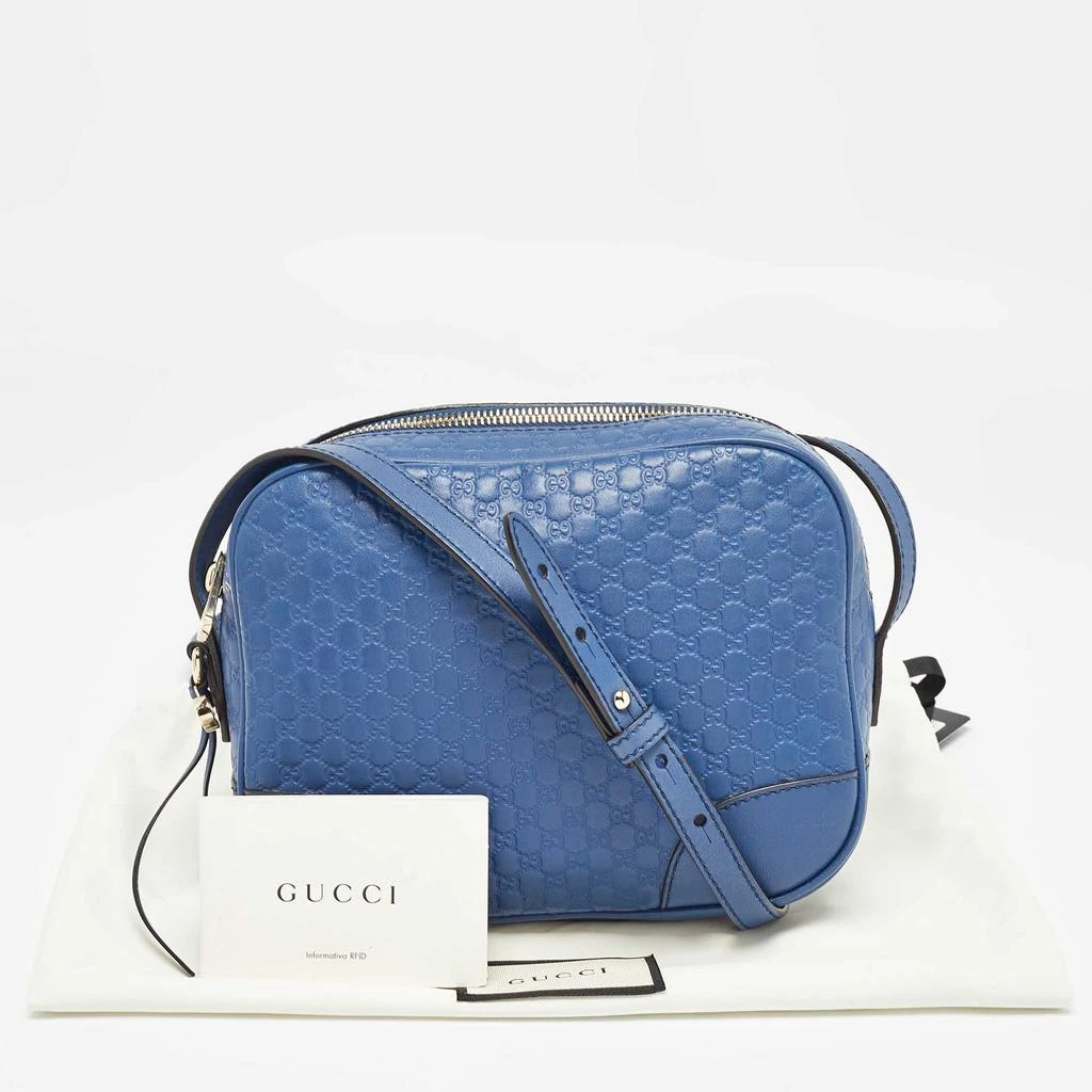 Gucci Gucci Blue Micro Guccissima Leather Bree Crossbody Bag 10