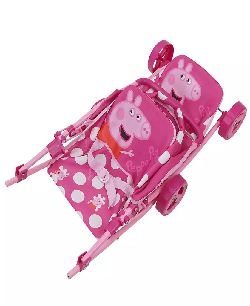 Peppa Pig Pink And White Dots Doll Twin Stroller 3