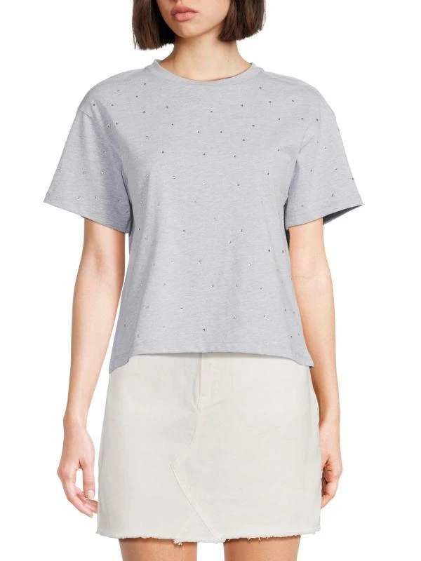 Lea & Viola Heathered Rhinestone Tee 1