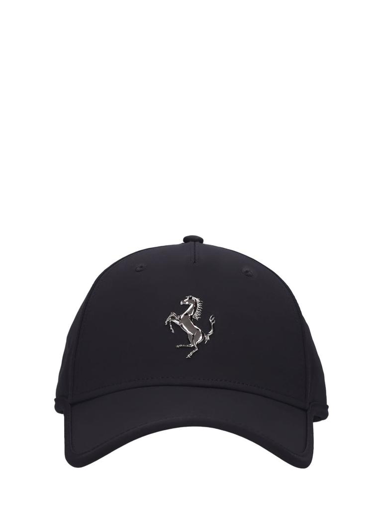 FERRARI Logo Stretch Polyester Baseball Cap