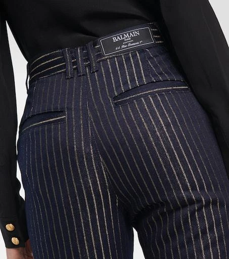 Balmain Flared Lurex® pinstripe jeans 6