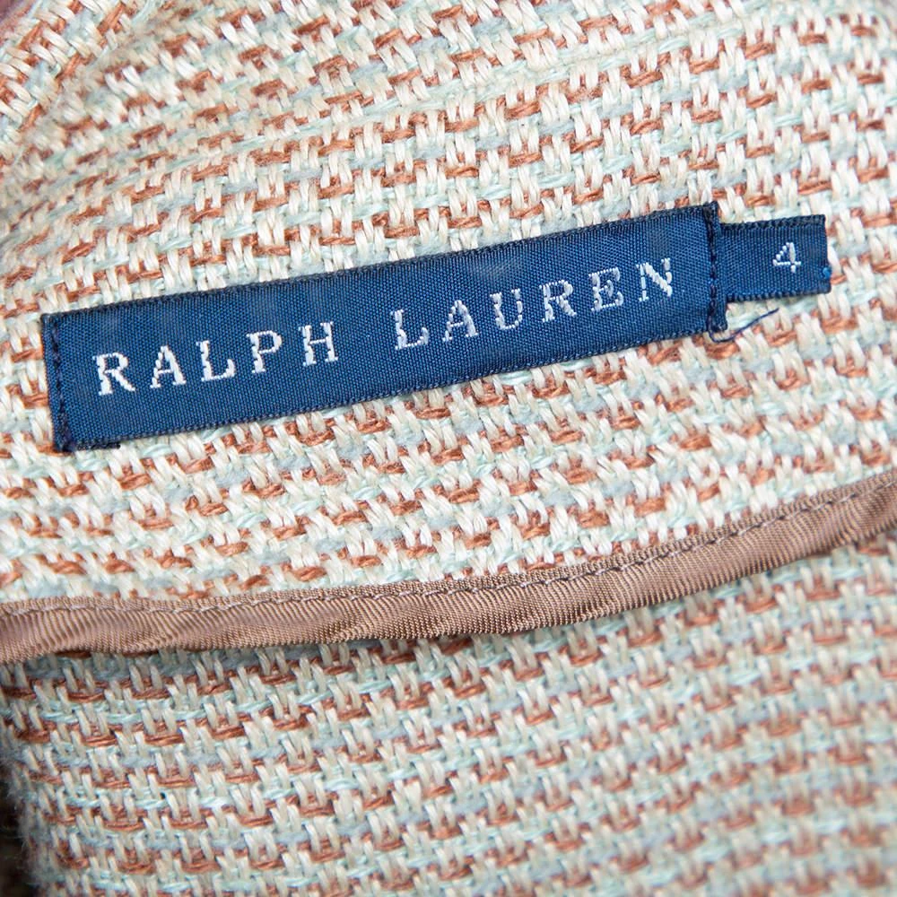 Ralph Lauren Ralph Lauren Cream Linen & Wool Textured Blazer S 5