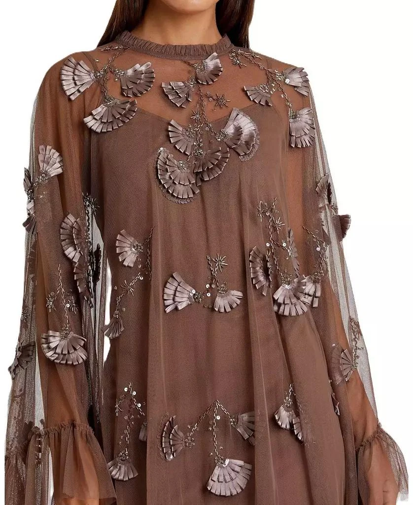 Mac Duggal Women's Embellished Long Flare Sleeve Mesh A-Line Dress - Dresses  & Skirts - Compare Prices from 7+ Stores - Free Shipping - BeyondStyle