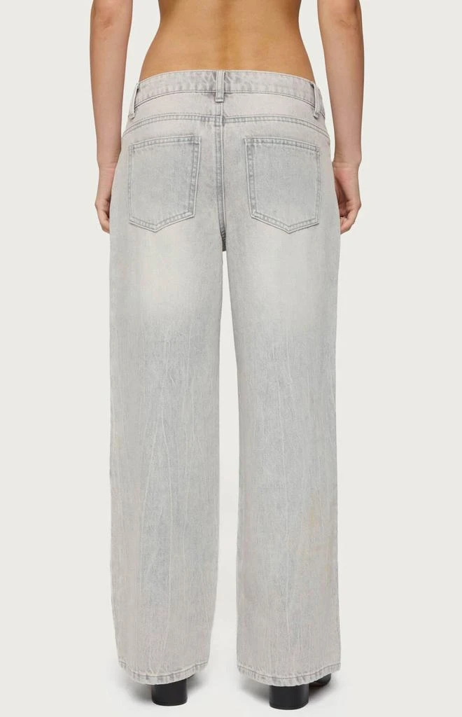 Edikted Petite Magda Low Rise Acid Wash Jeans 3