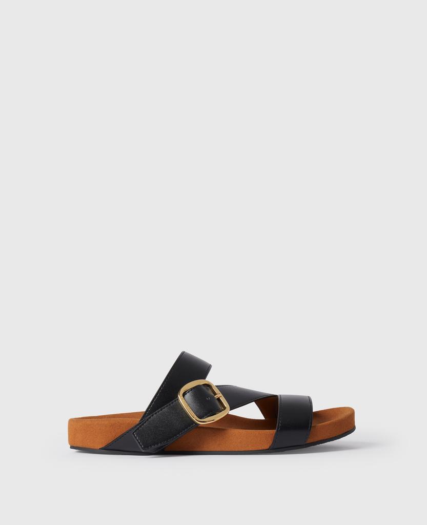 Stella McCartney Stella McCartney - Gaia Backless Buckle Sandals, Woman, Black, Size: 37