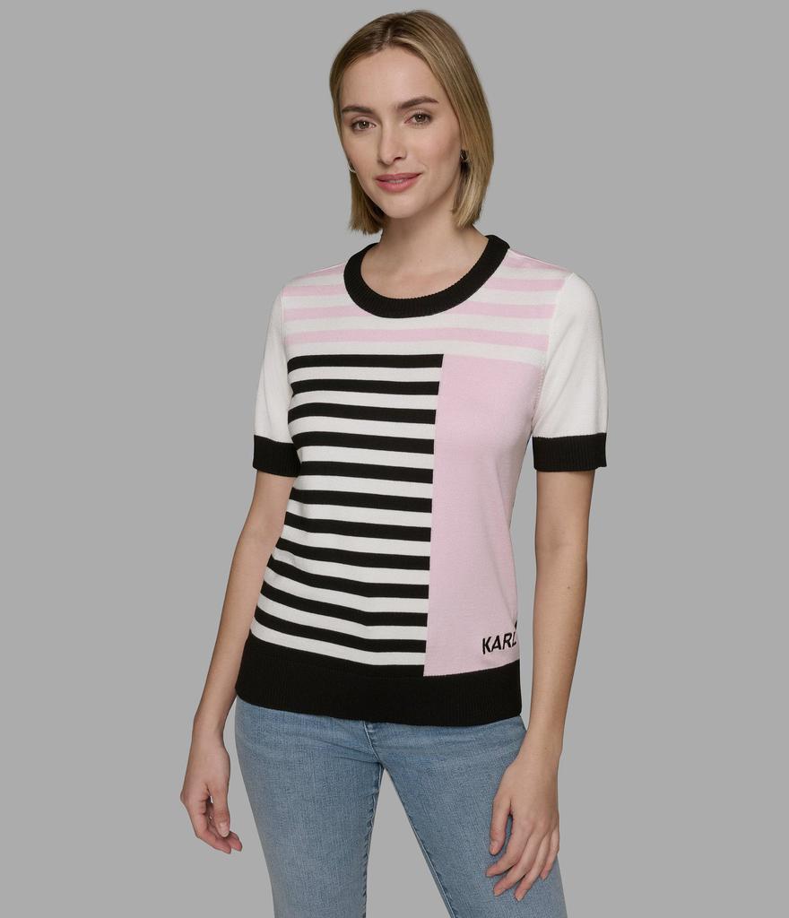 Karl Lagerfeld Paris COLORBLOCK STRIPE SWEATER