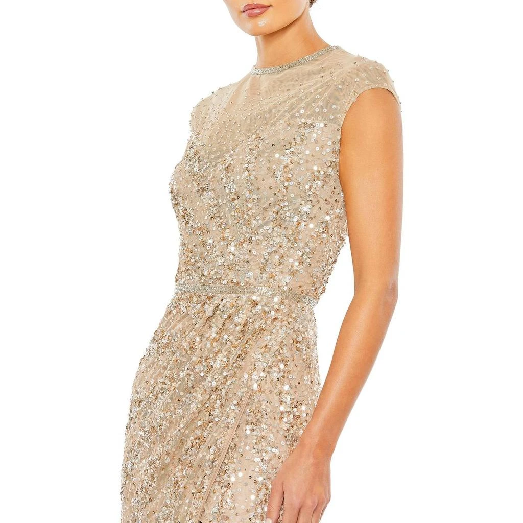 Mac Duggal Womens Embellished High Neck Evening Dress 3