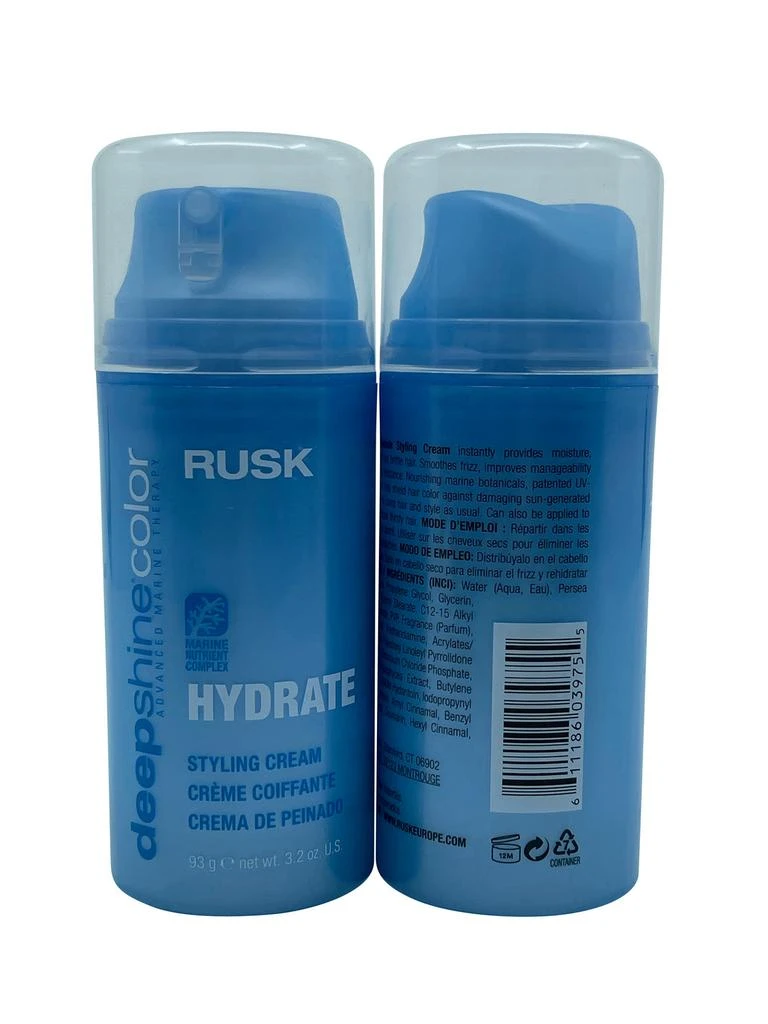 Rusk Deep Shine Color Hydrate Styling Cream 3.2 OZ Set of 2 3