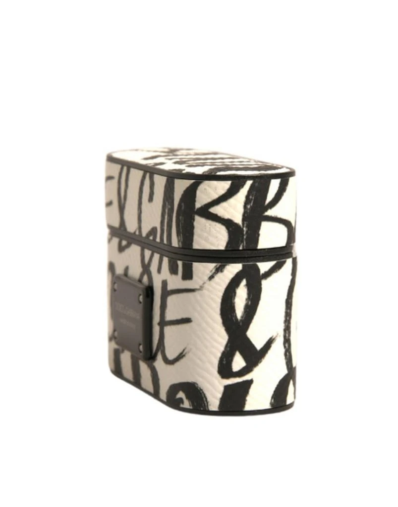 Dolce 
Gabbana Leather Scribble Embossed Logo Airpods Case 2