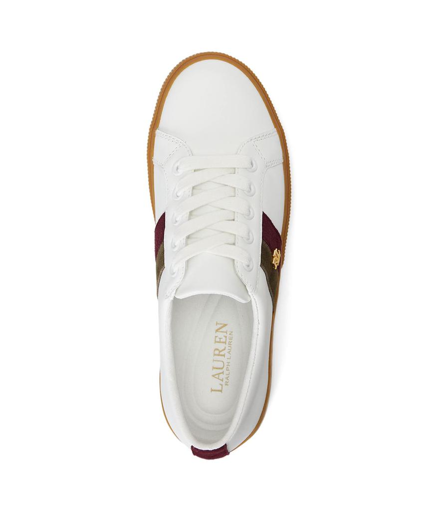 LAUREN Ralph Lauren Janson II Leather & Webbed Sneaker