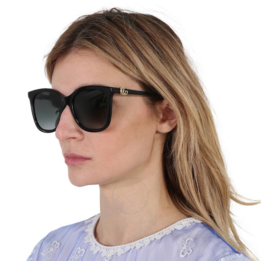 Gucci Grey Butterfly Ladies Sunglasses GG1071S 001 55