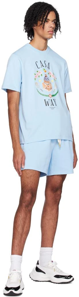 Casablanca Blue 'Casa Way' T-Shirt 4