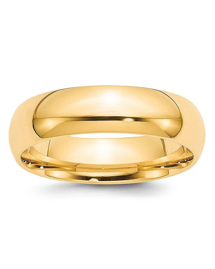 Bloomingdale's Men's 4mm Half Round Band Ring in 14K Yellow Gold