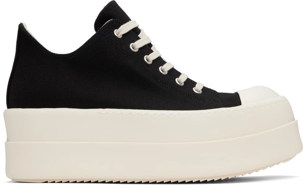 Rick Owens Black Hollywood Double Bumper Low Sneaks Sneakers 1