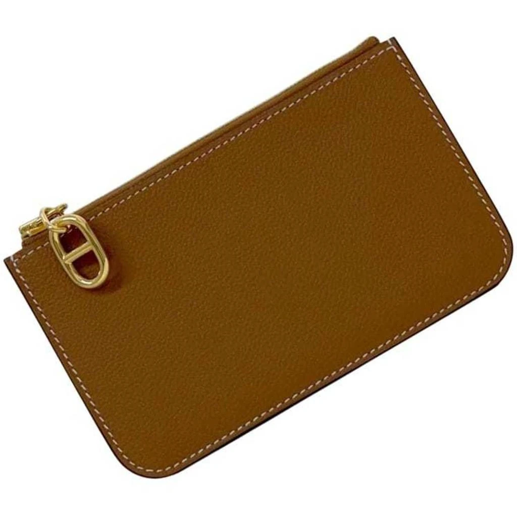 Hermes Camel Leather Coin Purse/Coin Case (Pre-Owned)