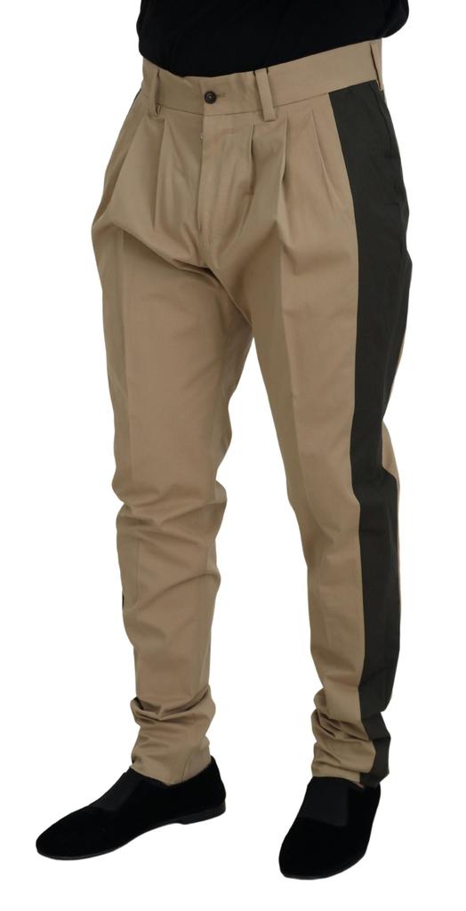 Dolce & Gabbana Dolce & Gabbana Brown Black Cotton Chino  Pants