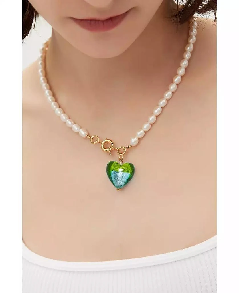Classicharms Esmee Glaze Heart Pendant Baroque Pearl Necklace 4