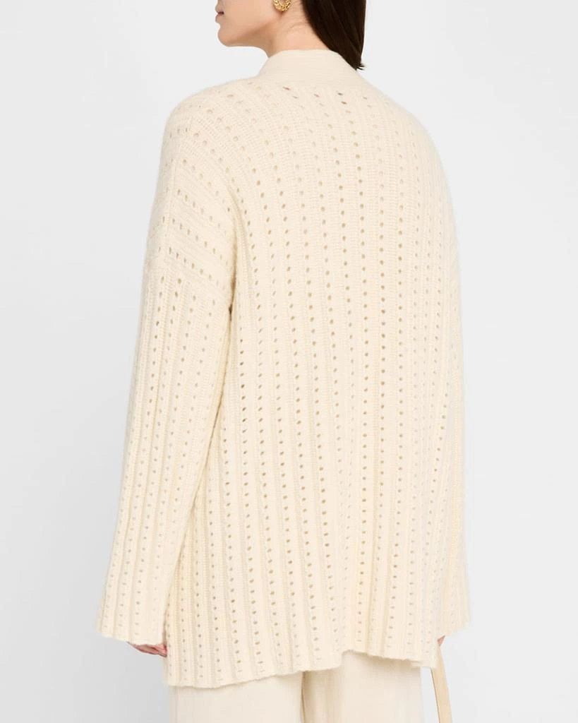 CANESSA Endless Summer Open-Stitch Cashmere Cardigan 3