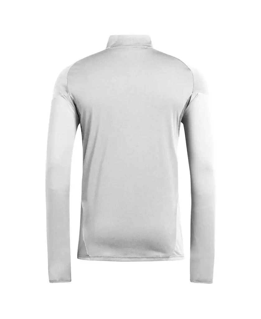 Adidas Men's Silver FC Dallas 2025 Quarter-Zip Long Sleeve Training Sweatshirt 2