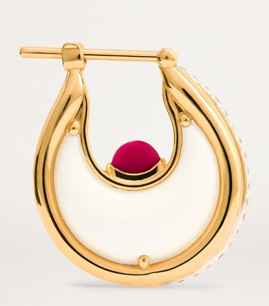 L'ATELIER NAWBAR Yellow Gold, Ruby and Diamond Lot N*91 Diana Earrings 4