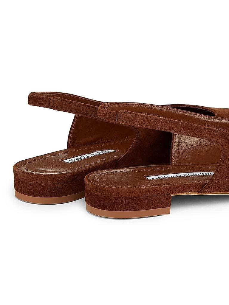 Manolo Blahnik Sawra Samba Suede Slingback Flats 3