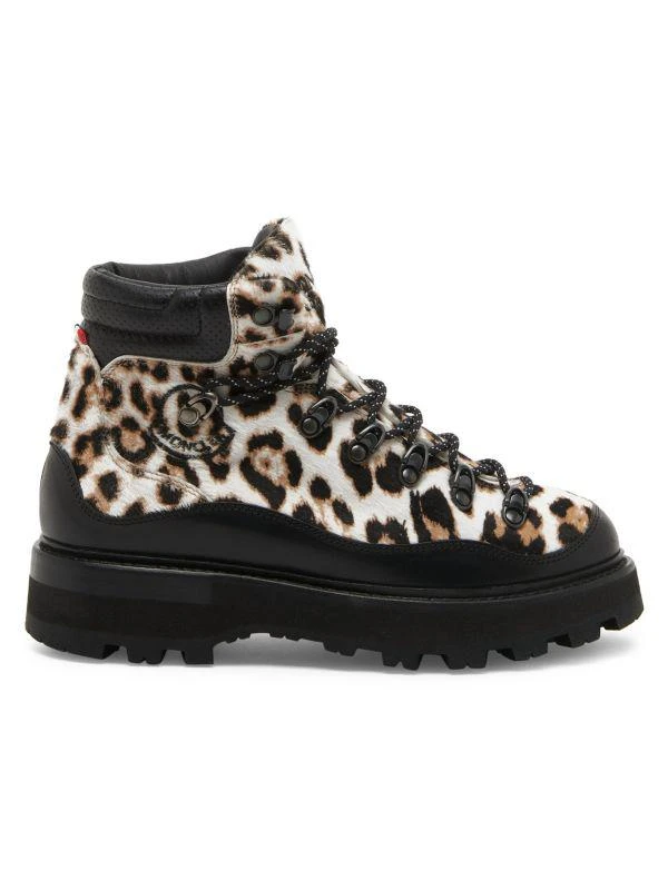 Moncler Peka Trek Leopard Calf Hair Hiking Boots 1