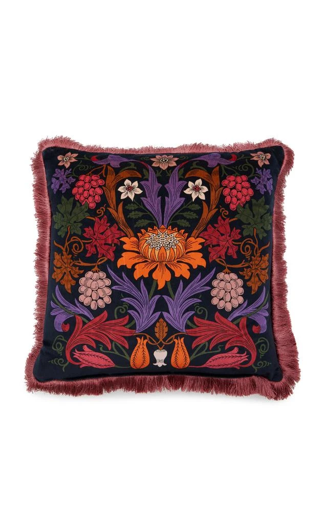 Liberty London Liberty London - Standen Fringed Printed-Velvet Cushion - Multi - Moda Operandi 1