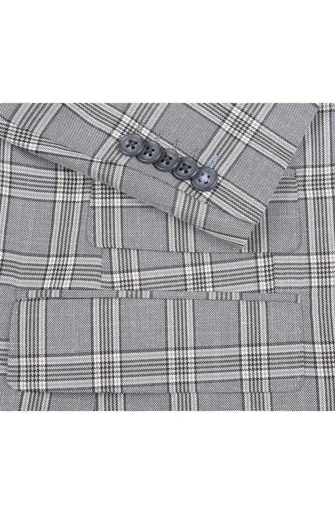 English Laundry Plaid Khaki Stretch Mélange Suit 7