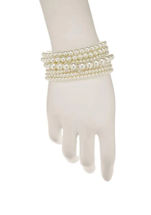 Belk Multi Strand Pearl Stretch Bracelet 3