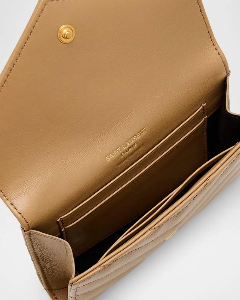 Yves Saint Laurent YSL Monogram Small Flap Wallet in Smooth Leather 4