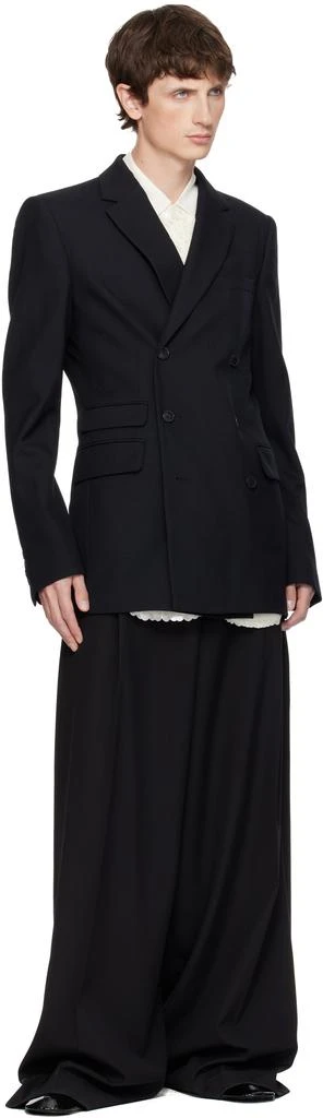 Dries Van Noten Black Regular Fit Wool Blazer 4