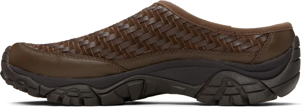 Merrell Brown Moab 2 Slide Leather Woven Loafers 3