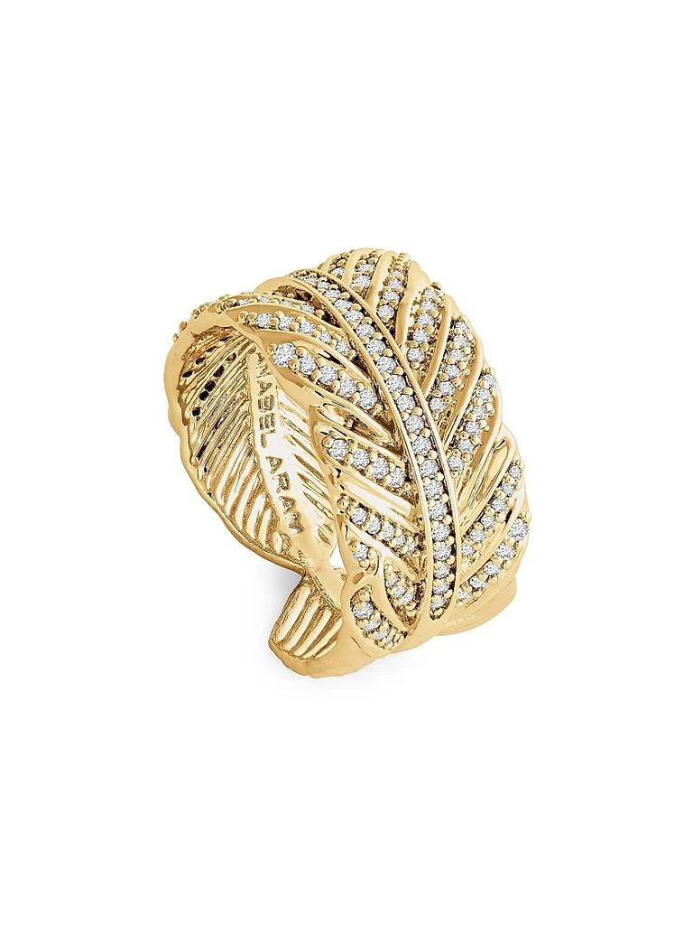 Anabel Aram Feather 18K-Gold-Plated & Cubic Zirconia Ring