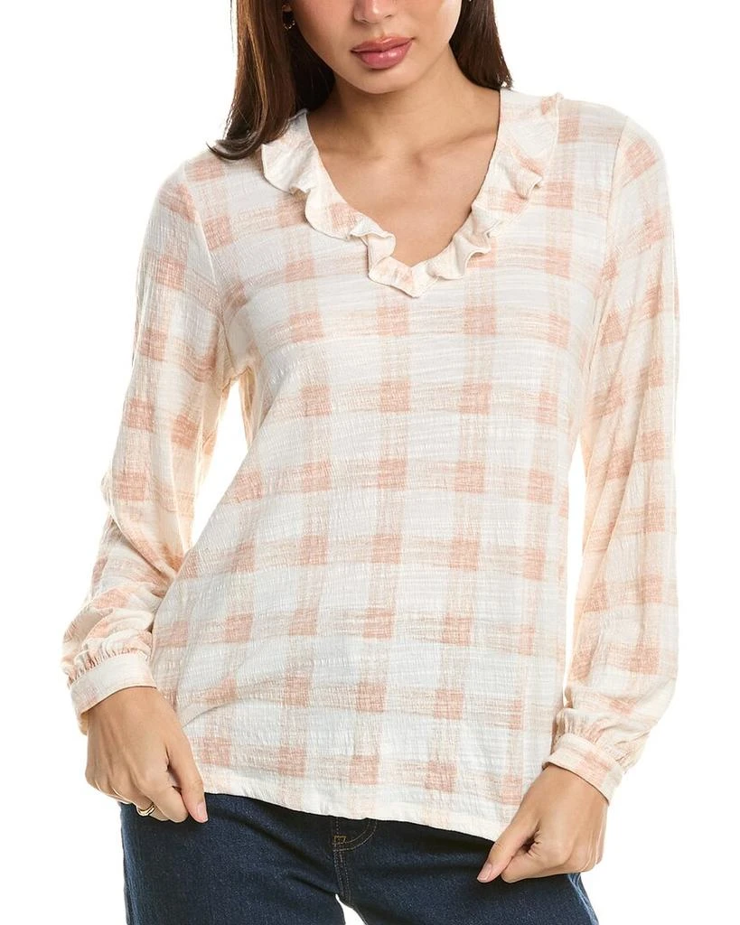Bobeau Ruffle Top 1