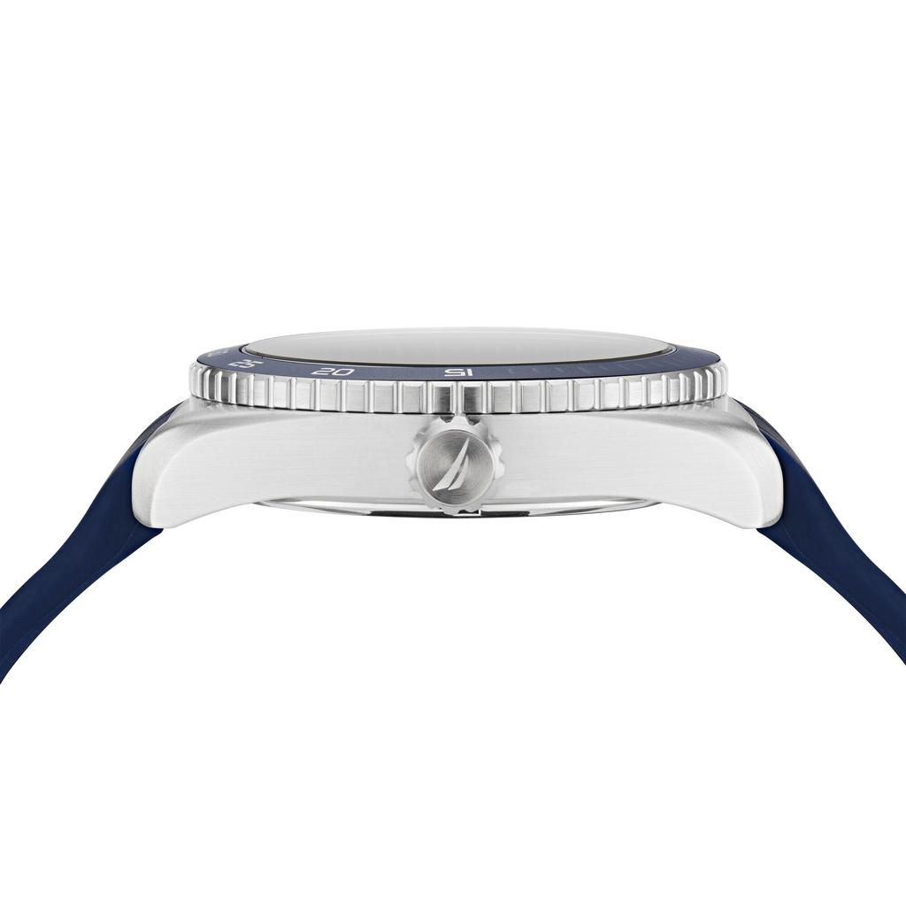 Nautica Mens Key Biscane Silicone 3-Hand Watch