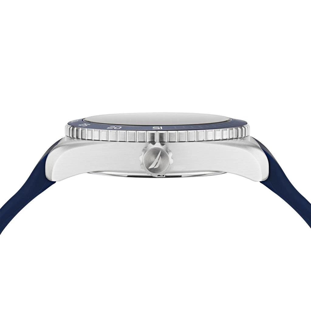 Nautica Mens Key Biscane Silicone 3-Hand Watch 2