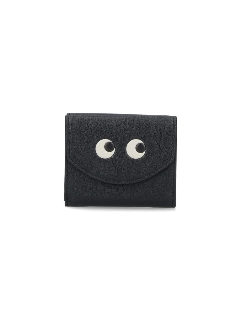 Anya Hindmarch "Eyes" Tri-Fold Wallet – Black