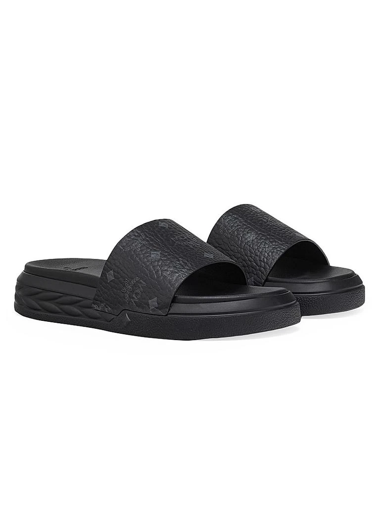 MCM Logo-Printed Canvas Slides 2