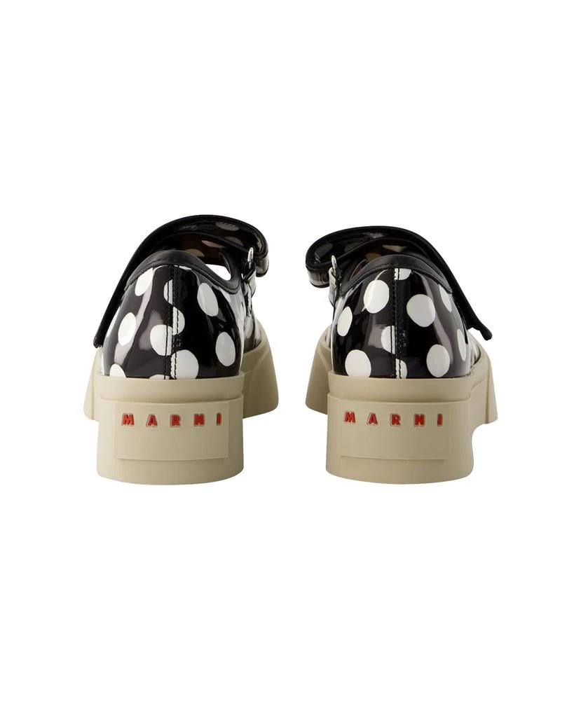 Marni Mary Jane Sneakers - Marni - Leather - Black/Lily White 3