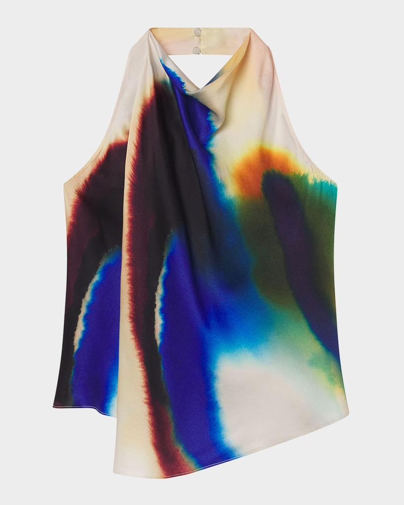 A.L.C. Ada Draped Halter Cowl-Neck Top