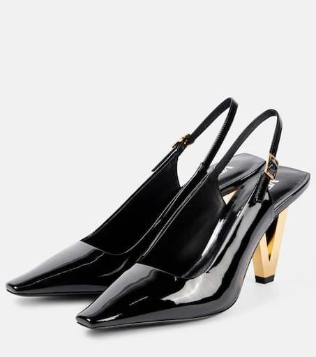Versace Patent leather slingback pumps 4