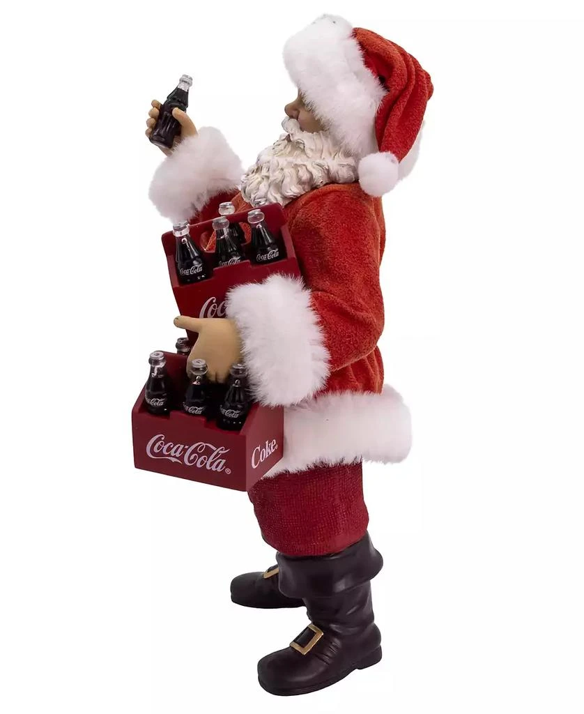 Kurt Adler 10.5-Inch Coca-Cola Santa Holding Two Six Packs Table Piece 4